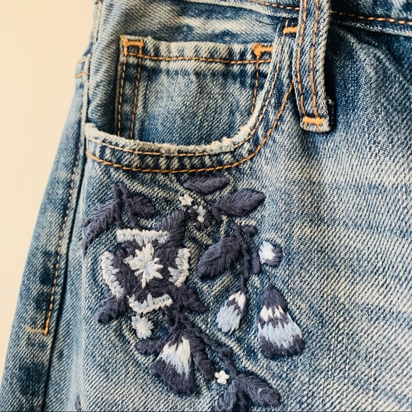 High Rise Vintage Straight Button Fly Ripped Jeans - Picture 7 of 14